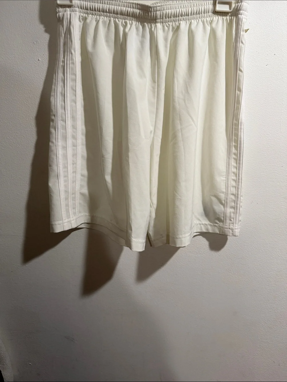adidas Cream Elastic-Waist Mini Skirt